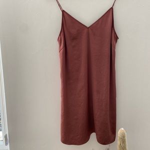 Aritzia Dusty rose slip dress